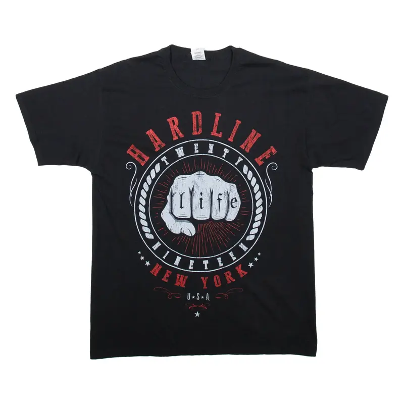 FRUIT OF THE LOOM Hardline Mens Band T-Shirt Black USA L