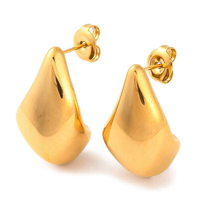 Ion Plating(IP) 304 Stainless Steel Stud Earrings