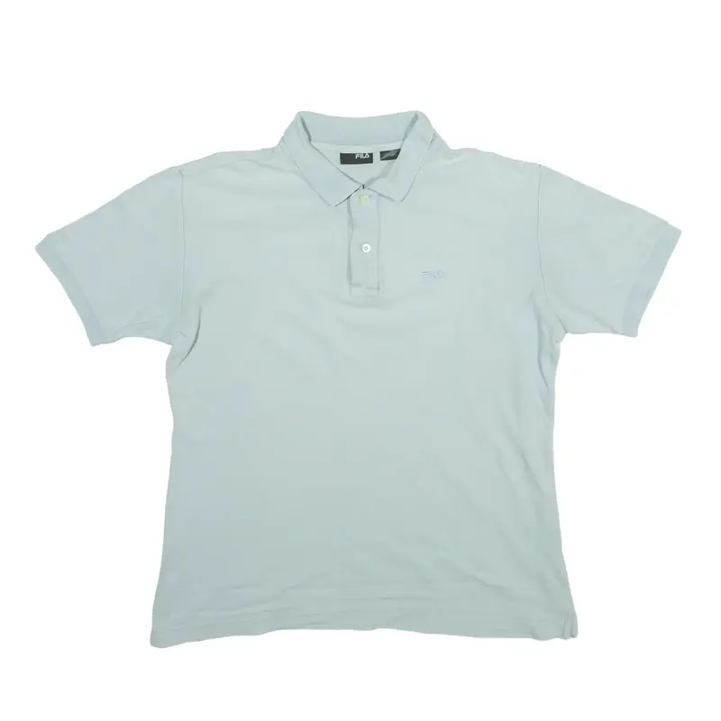 FILA Polo Shirt Grey Short Sleeve Mens M
