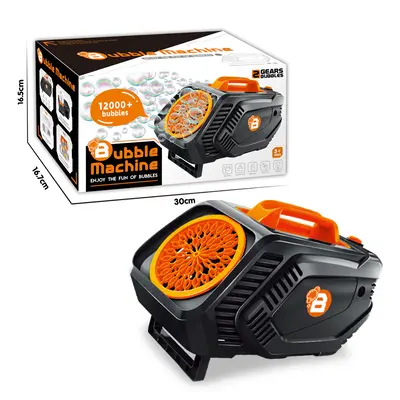 Children's Electric Suitcase Charging Bubble Machine Automatic Light Bubble | Color: Black