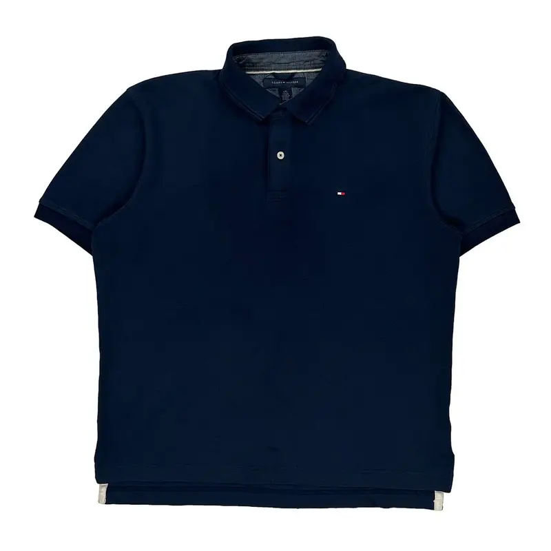 Tommy Hilfiger Polo Shirt - Large Navy Cotton