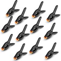 Spring Clamps 12 Pack, Spring Clips 3.5 inch Plastic Clamp for Crafts and Professional Backdrop Clips, Plastic Clips for Back...
