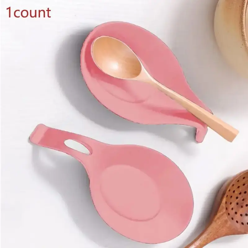 Multifunctional Silicone Spoon Rest, 1 Count Modern Easy To Clean Heat Resistant Spoon Holder, Heat Insulation Kitchen Utensi...