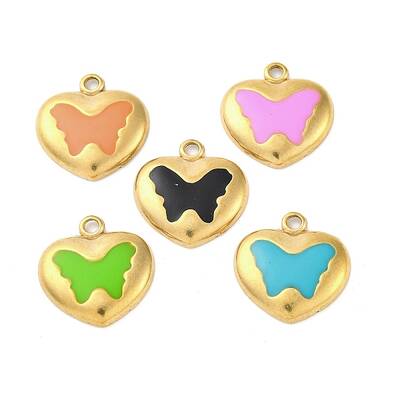 304 Stainless Steel Enamel Pendants