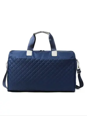 Valentine's Day Unisex Solid Color Quilted Tote Bag Travel Bags, Lightweight Zipper Travel Overnight Bags, Fashionable Garmen...