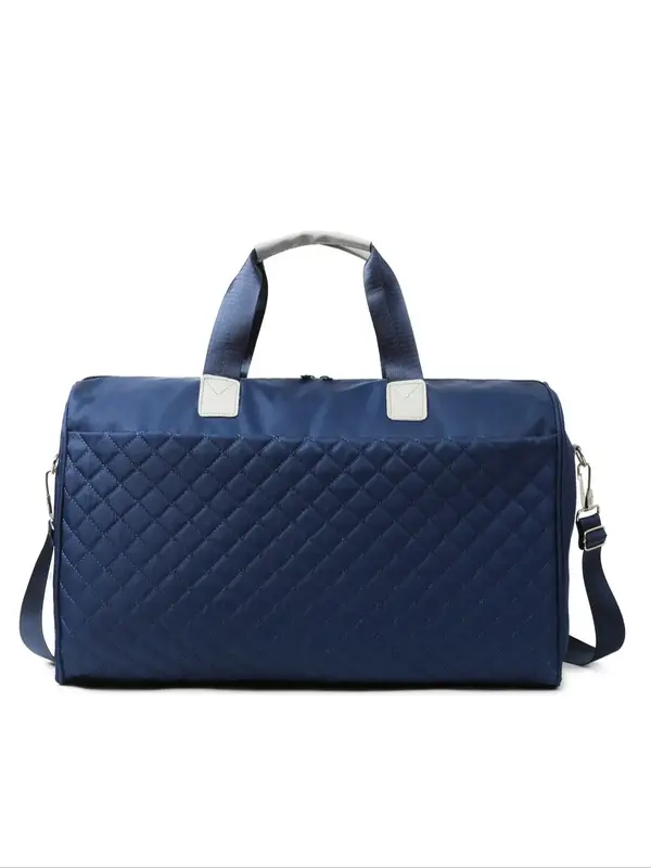 Valentine's Day Unisex Solid Color Quilted Tote Bag Travel Bags, Lightweight Zipper Travel Overnight Bags, Fashionable Garmen...