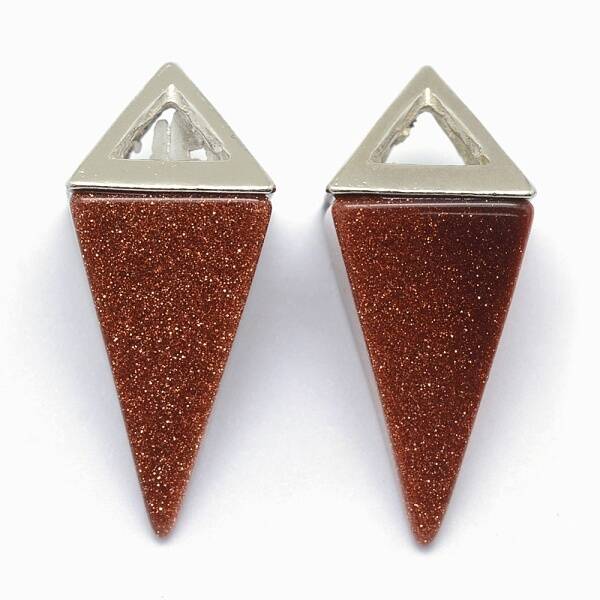 Synthetic Goldstone Pendants
