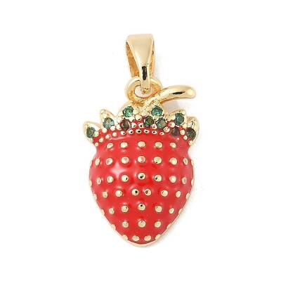 Brass Micro Pave Cubic Zirconia Enamel Pendants