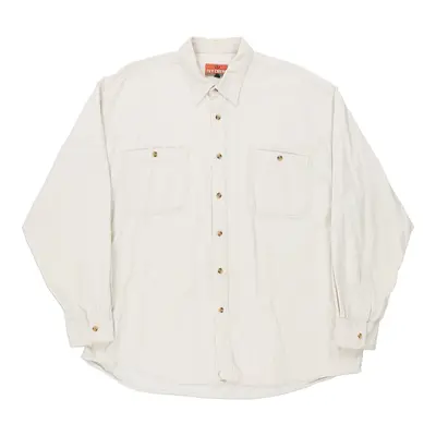 Ivy Crew Flannel Shirt - XL White Cotton