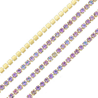 Brass Rhinestone Strass Chains