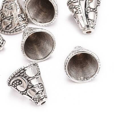 Tibetan Style Cone Alloy Bead Caps
