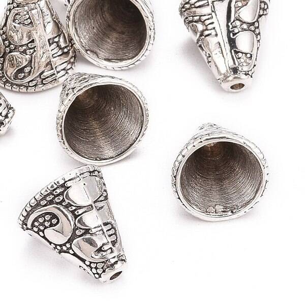 Tibetan Style Cone Alloy Bead Caps