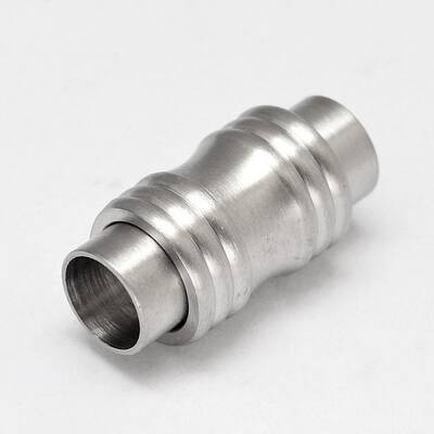 Tarnish Resistant Column 304 Stainless Steel Magnetic Clasps with Glue-in Ends