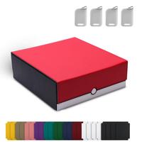 TINTEK Card Storage Box Holds 3000+ Cards – TCG Deck Case with 4 Stoppers & 24 Dividers, PU Leather Organizer for MTG, Yugi...