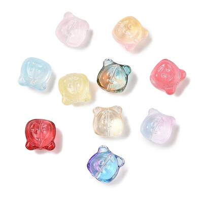 Transparent Spray Paint Glass Beads