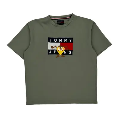 Looney Tunes Tommy Hilfiger Graphic T-Shirt - XL Grey Cotton