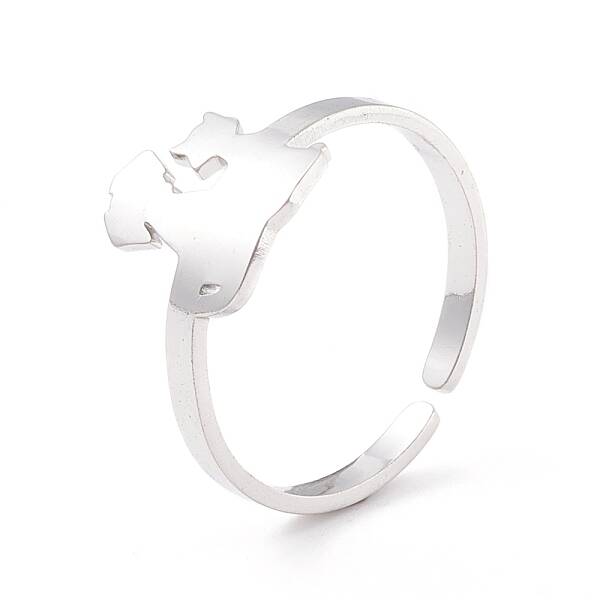 Non-Tarnish Kittens and Puppies 304 Stainless Steel Cuff Ring for Women