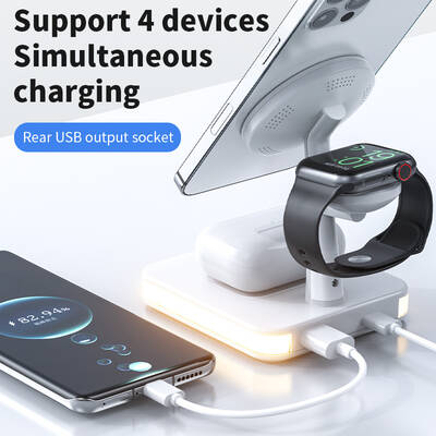 4 In 1 Magnetic Wireless Charger Stand For IPhone and Airpods Fast Charging Dock Station