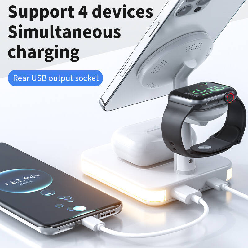 4 In 1 Magnetic Wireless Charger Stand For IPhone and Airpods Fast Charging Dock Station