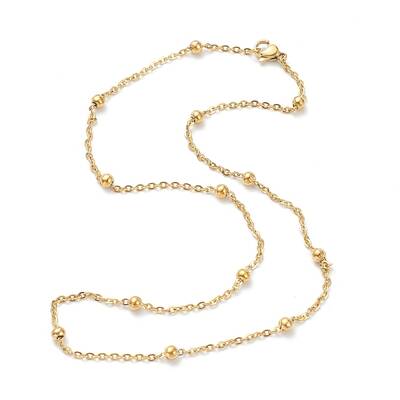 PVD Vacuum Plating 304 Stainless Steel Cable Chain Necklaces