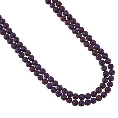 Electroplated Natural Agate Round Bead Strands