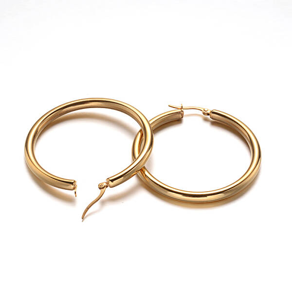 Ring 304 Stainless Steel Hoop Earrings