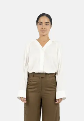 Siena Batwing Sleeve Shirt-Creme | Size: XS