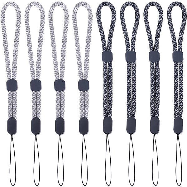 8Pcs 2 Colors Polyester Mobile Phon Straps