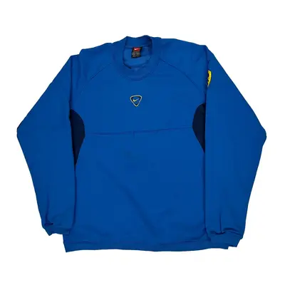Leeds United Nike Graphic Sweatshirt - XL Blue Polyester | Size: x-large