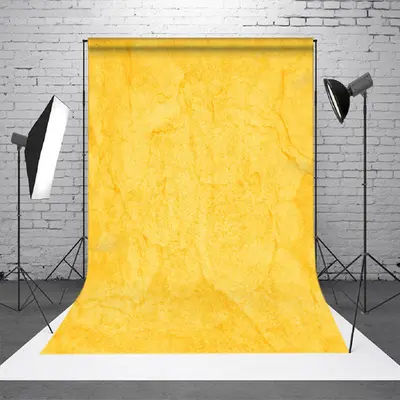 Bright Yellow Marble Pattern Photography Backdrop - Aperturee