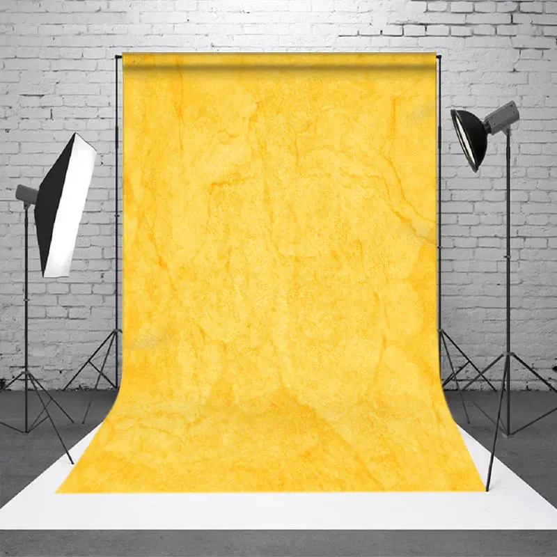 Bright Yellow Marble Pattern Photography Backdrop - Aperturee