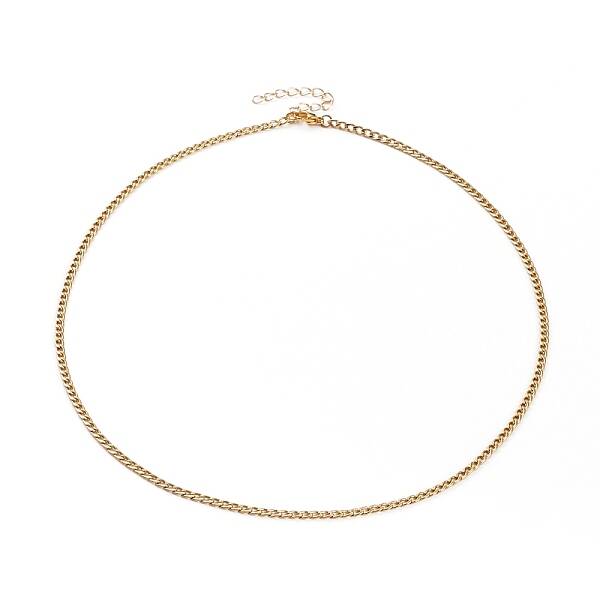 304 Stainless Steel Curb Chains Necklaces