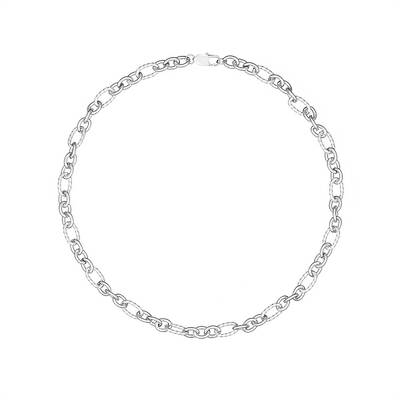 Non-Tarnish Stylish Unisex Stainless Steel Buckle Bracelet/Necklace for Daily Wear