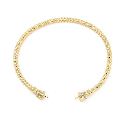 Brass Textured Wavy Open Cuff Bangle Making