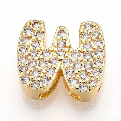 Brass Micro Pave Cubic Zirconia Charms