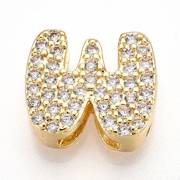 Brass Micro Pave Cubic Zirconia Charms