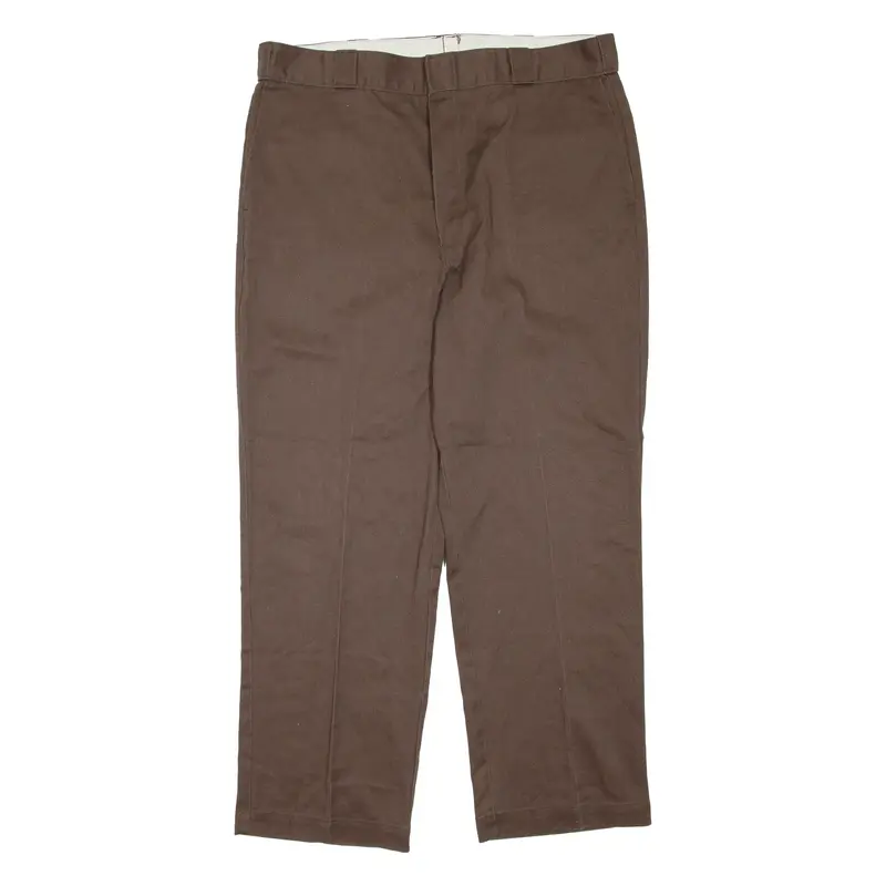 DICKIES Mens Trousers Brown Regular Tapered W38 L30