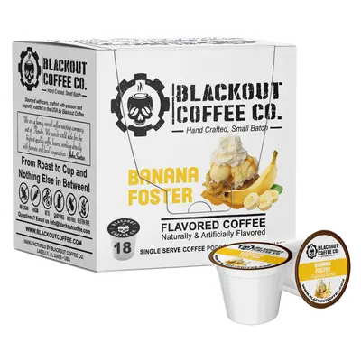 Coffee Pod by Blackout Coffee - Banana Foster Flavored Coffee Pods 18CT