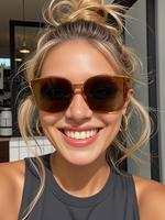 Unisex Vintage Trendy Tinted Lens Sunglasses, Retro Outdoor Sports Sunglasses, Fashionable Sunglasses for Men & Women for Eve...