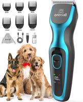 oneisall Dog Clippers for Grooming 2-Speed Super Power Dog Clippers 50dB Quiet Rechargeable Cordless Dog Trimmer with Detacha...