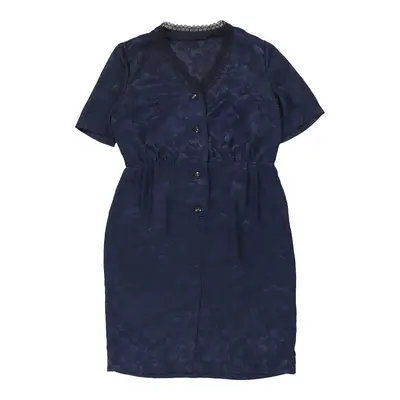 Unbranded Midi Sheath Dress - Medium Navy Polyester