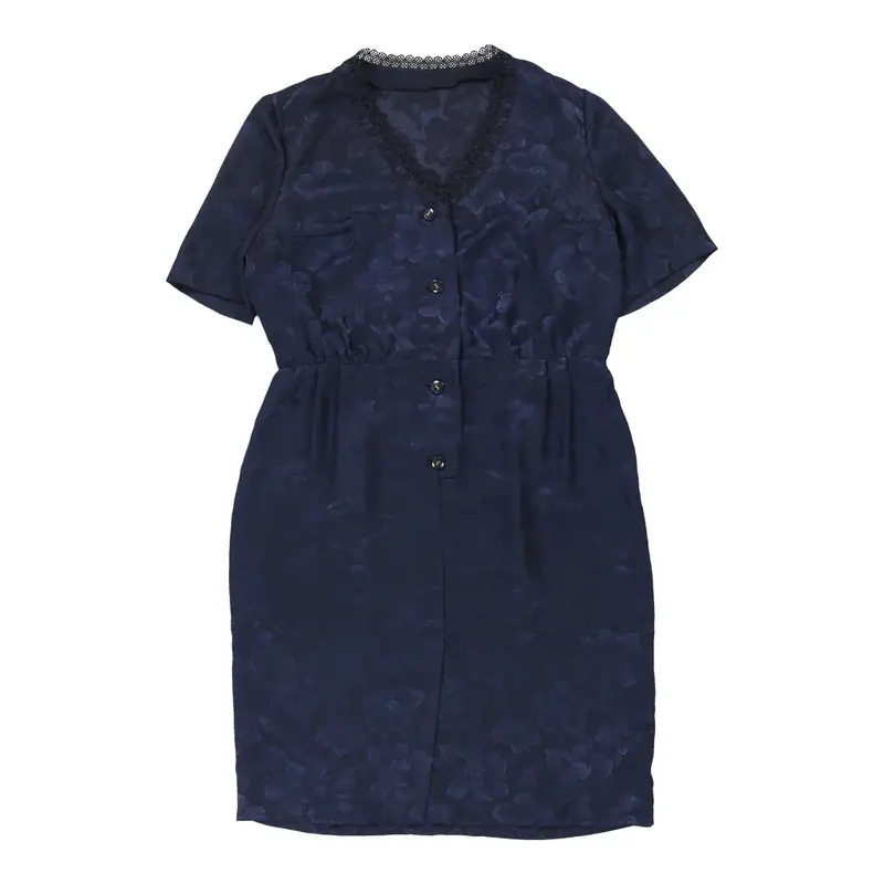 Unbranded Midi Sheath Dress - Medium Navy Polyester