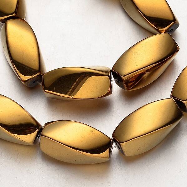 Electroplate Non-magnetic Synthetic Hematite Beads Strands