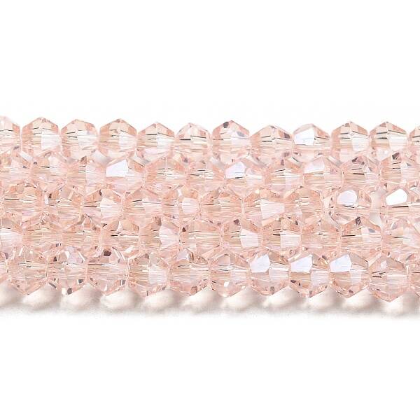 Transparent Electroplate Glass Beads Strands
