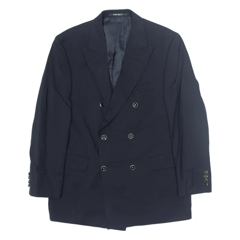 PIATTELLI Blazer Jacket Blue Wool Mens L