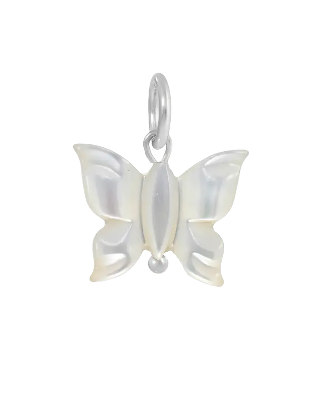 Small Butterfly Charm | Metal Color: Silver
