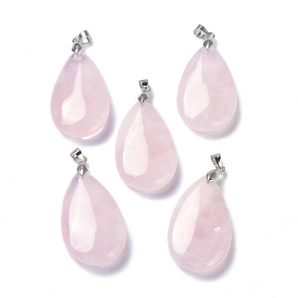 Natural Rose Quartz Pendants