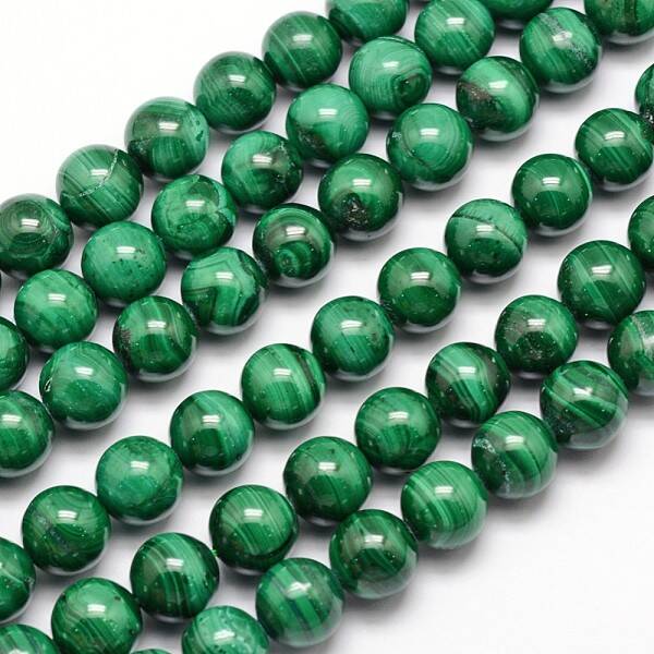Natural Malachite Bead Strands