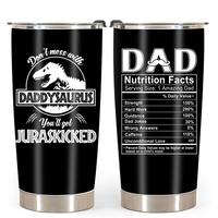Father's Day Gifts For Dad, Daddysaurus Tumbler 12oz 20oz 30oz, Funny Birthday For Dad, Husband, Present Idea For Father, New...