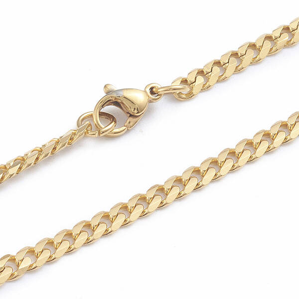 Men's 304 Stainless Steel Diamond Cut Cuban Link Chain Necklaces